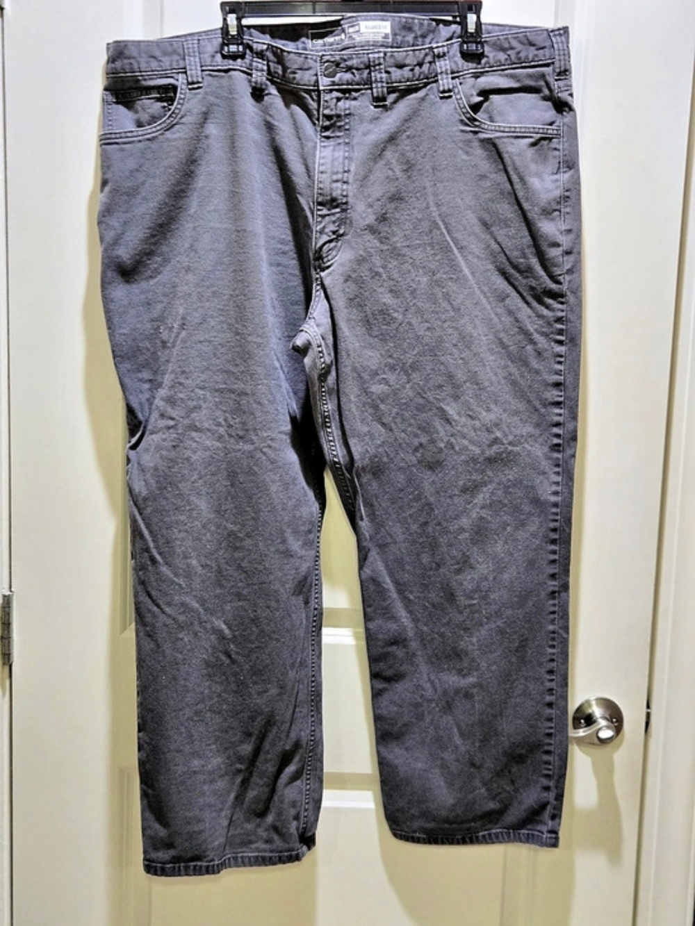 Carhartt Rugged Flex Relaxed Fit Canvas Work Pant Canvas Cargo Pants Gray 46x30